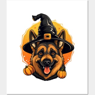 Halloween German Shepherd Dog #4 Posters and Art